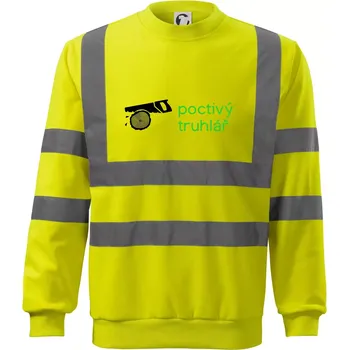 Pánská mikina Poctivý Truhlář - Reflexní mikina - XL ( Neonově žlutá )