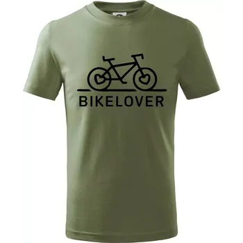 Bike lover - Tričko dětské bavlněné - 104-110cm / 3-4 roky ( Khaki )