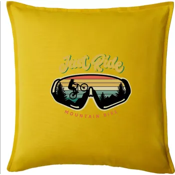 Polštář Just ride mountain bike - Polštář 50x50 - 50x50 - Pouze potah ( Žlutá )