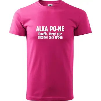 Pánská móda Alkapone - Klasické pánské triko vyšší gramáže - XL ( Purpurová )
