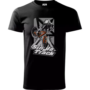 Single track trať - Triko extra velké (5-8XL) - 7XL ( Černá )