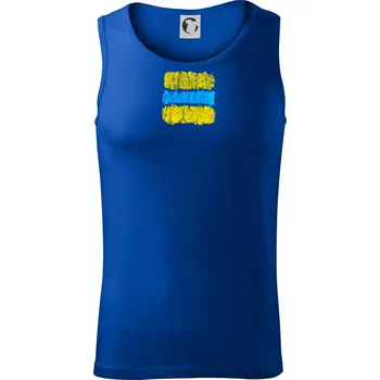 Turistická Cyklo značka - žluto modrá - Tílko pánské Core - S ( Královská modrá )