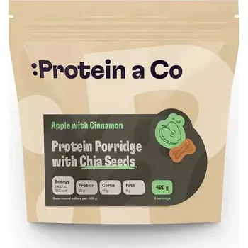 Protein Protein&co. proteinová kaše s chia - Jablko se skořicí 480 g