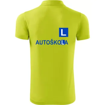 Pánská košile Autoškola nápis - Polokošile Victory sportovní (dresovina) - 3XL ( Limetková )