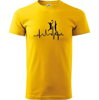 Pánské tričko EKG volejbalisti muži - Triko extra velké (5-8XL) - 7XL ( Žlutá )