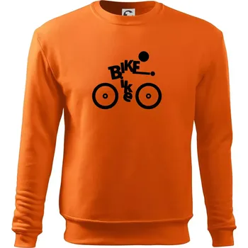 Pánská mikina Bike nápis postava - Mikina Essential pánská - XL ( Oranžová )