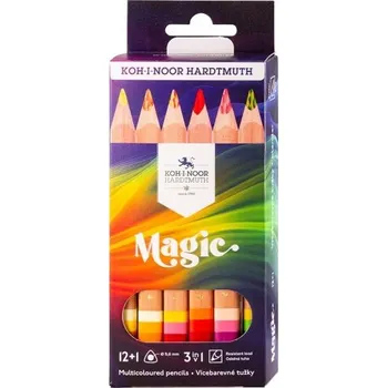 Pastelka Souprava trojhranných pastelek Magic - 12 ks - 3404N