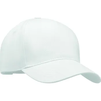 Čepice Pětipanelová čepice Long Beach Singa - Bílá