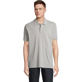 Pánské tričko PEGASE Polo Organic 210g - Šedá Melanž 2XL