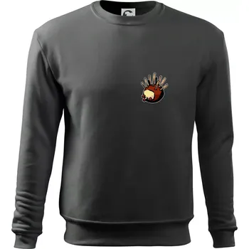 Kaštanový ježeček - prso - Mikina Essential dětská - 158 cm/12 let ( Tmavá břidlice (šedá se zeleným nádechem) )