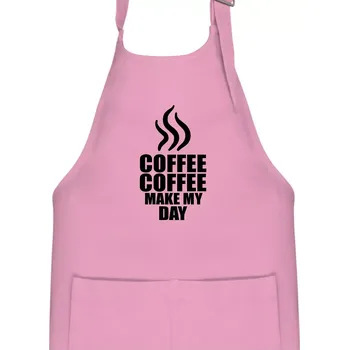 Kuchyňská zástěra Coffee make my day - Dětská zástěra na vaření - Univerzální velikost ( Růžová )