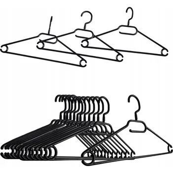 Věšák Věšák na oblečení Sepio černý plastový otočný 100 ks