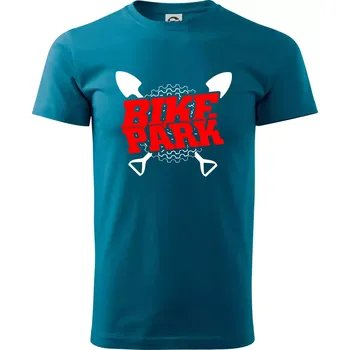 Bike park lopaty - Klasické pánské triko vyšší gramáže - M ( Petrolejová )