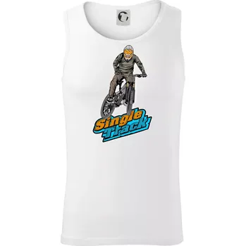 Single track jezdec - Tílko pánské Core - S ( Bílá )