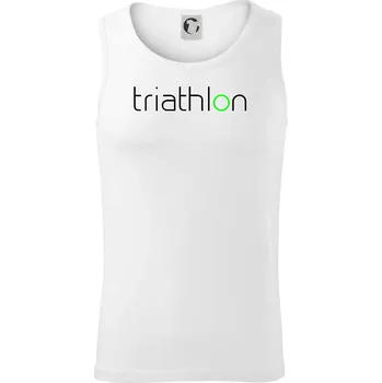 Triathlon nápis - Tílko pánské Core - S ( Bílá )