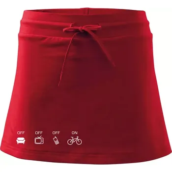 Dámská sukně Zapni cyklorežim - Sportovní sukně - two in one - XL ( Červená )