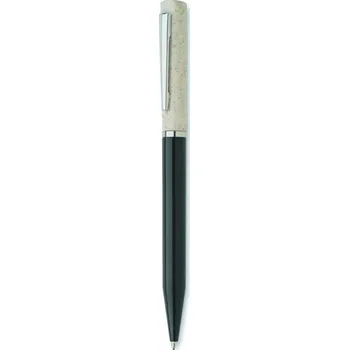 Otočná propiska z pšeničné slámy/A Maipen - Bilá / Černá