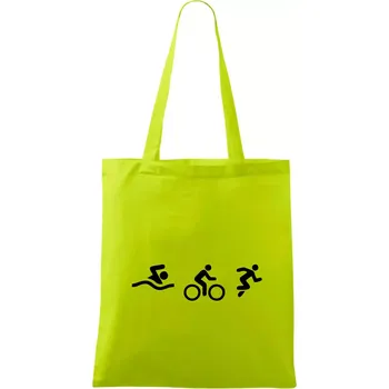 Triathlon postavy - Taška bavlněná - 42 x 38 cm ( Limetková )