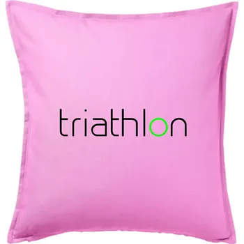 Polštář Triathlon nápis - Polštář 50x50 - 50x50 - Pouze potah ( Růžová )