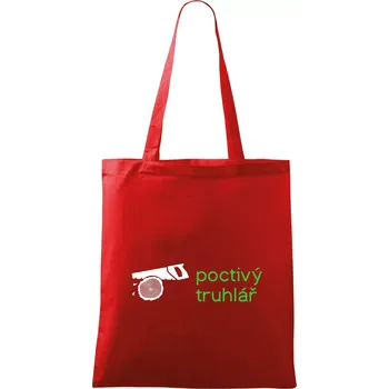 Poctivý Truhlář - Taška bavlněná - 42 x 38 cm ( Červená )