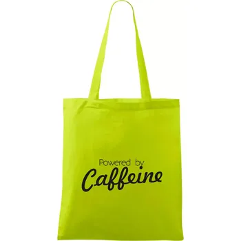 Powered by Caffeine - Taška bavlněná - 42 x 38 cm ( Limetková )