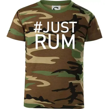 Chlapecké tričko Just rum - Dětské maskáčové triko - 146 cm/10 let ( Hnědý maskáč )