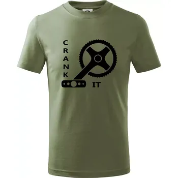 Crank it - Tričko dětské bavlněné - 122 cm/6 let ( Khaki )