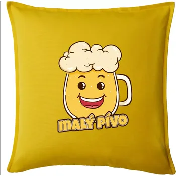 Polštář Malý pívo - Polštář 50x50 - 50x50 - Pouze potah ( Žlutá )