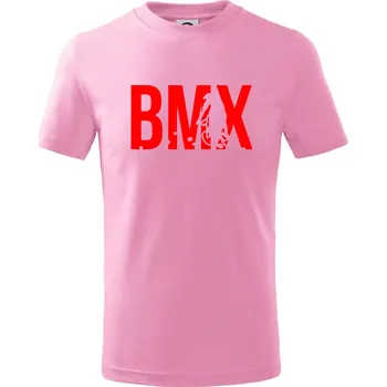 BMX - Tričko dětské bavlněné - 122 cm/6 let ( Růžová )