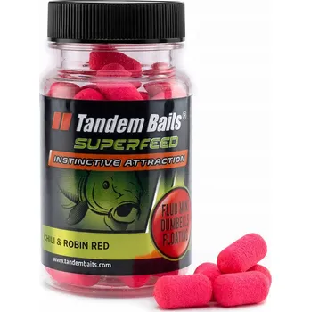 Boilies SuperFeed Fluo Mini Plovoucí Dumbells 30g Chili & Robin Red