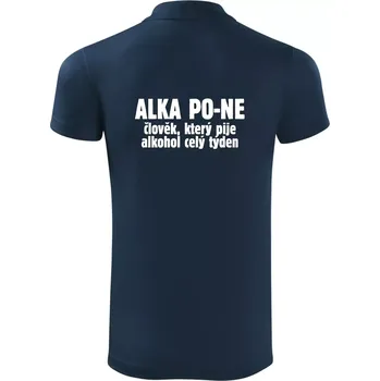 Pánská košile Alkapone - Polokošile Victory sportovní (dresovina) - 2XL ( Námořní modrá (velmi tmavá - téměř černá) )