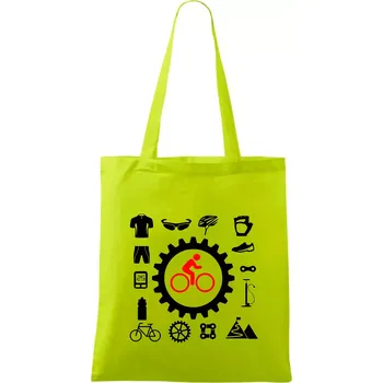 Vše pro cyklistiku - Taška bavlněná - 42 x 38 cm ( Limetková )
