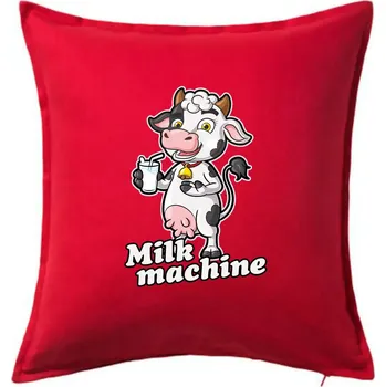 Polštář Milk machine - Polštář 50x50 - 50x50 - Pouze potah ( Červená )