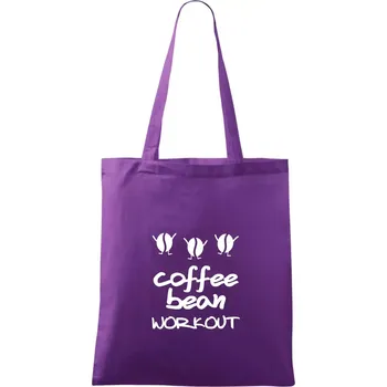 Coffee bean workout - Taška bavlněná - 42 x 38 cm ( Fialová )