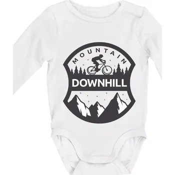 Kojenecký body MTB downhill erb - Body kojenecké s dlouhým rukávem - Dlouhý r. do 3 měs ( Bílá )