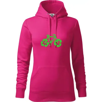 Dámská mikina Kolo ekologie - Mikina dámská Cape s kapucí - L ( Purpurová )