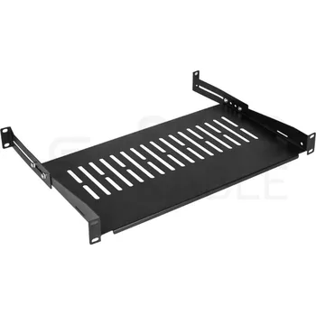 Rozvaděč Police do racku NEKU 1U 19" 250mm (350mm), nastavitelná, černá 41N220442