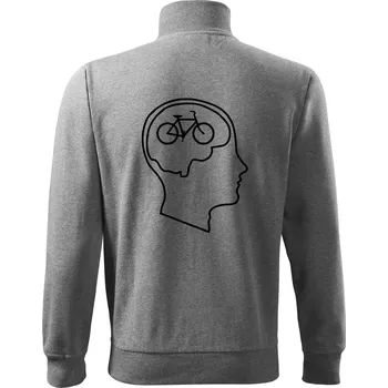 Pánská mikina Myslím jen na kolo - Mikina bez kapuce Adventure - 2XL ( Tmavě šedý melír )