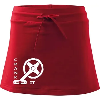 Dámská sukně Crank it - Sportovní sukně - two in one - L ( Červená )