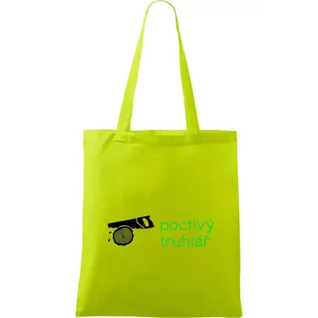 Poctivý Truhlář - Taška bavlněná - 42 x 38 cm ( Limetková )