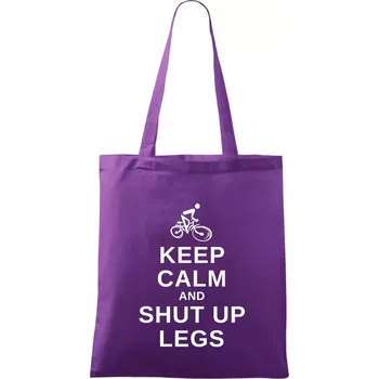 Nákupní taška Keep calm and shut your legs - Taška bavlněná - 42 x 38 cm ( Fialová )