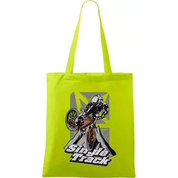 Single track trať - Taška bavlněná - 42 x 38 cm ( Limetková )