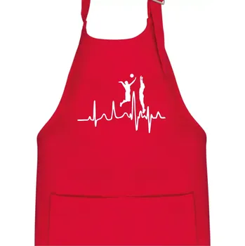 Kuchyňská zástěra EKG volejbalisti muži - Dětská zástěra na vaření - Univerzální velikost ( Červená )