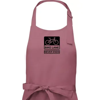 Kuchyňská zástěra Bike lane - Pánská zástěra na vaření - Univerzální velikost ( Starorůžová )