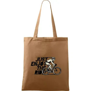 Nákupní taška Just enjoy the ride - Taška bavlněná - 42 x 38 cm ( Cappuccino )