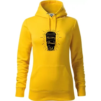 Dámská mikina Honorary Gilmore Girl - Mikina dámská Cape s kapucí - XL ( Žlutá )
