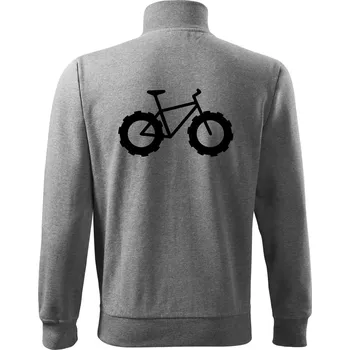 Pánská mikina Fatbike - Mikina bez kapuce Adventure - M ( Tmavě šedý melír )