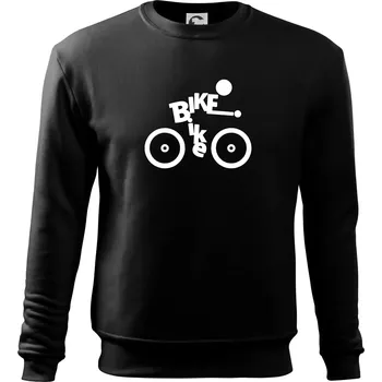 Chlapecké tričko Bike nápis postava - Mikina Essential dětská - 158 cm/12 let ( Černá )