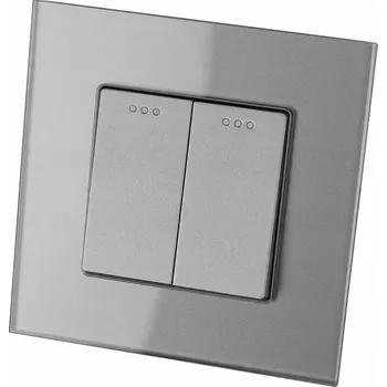 vypínač Schodišťový Dvojitý Vypínač Šedý Set s Rámem MIUUN