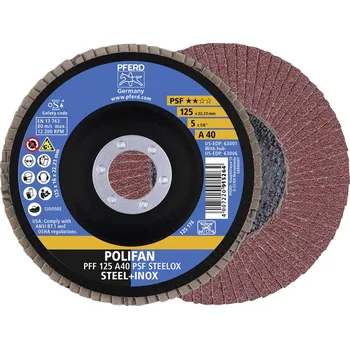 Brusný kotouč PFERD lamelový kotouč na nerez 125mm polifan PFF 125 A 40 PSF